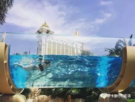 惠州网红玻璃泳池,透明之境，畅游云端美景